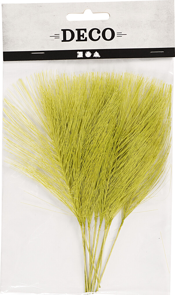 Kunstige Fjer - L 15 CM - B 8 CM - Grøn - 10 Stk
