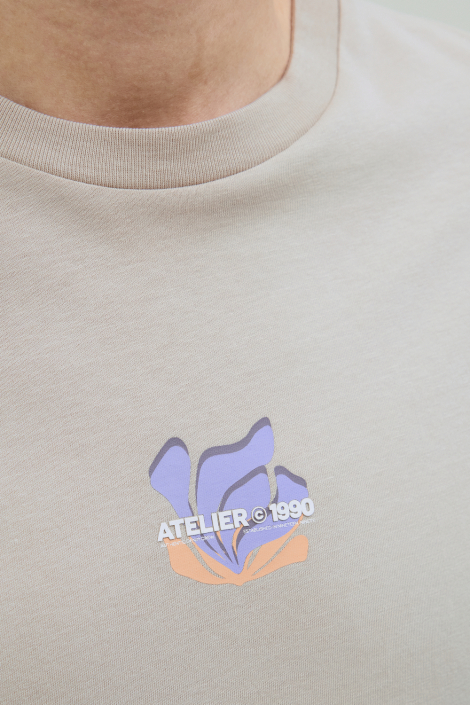 Jack & Jones beige heren t-shirt