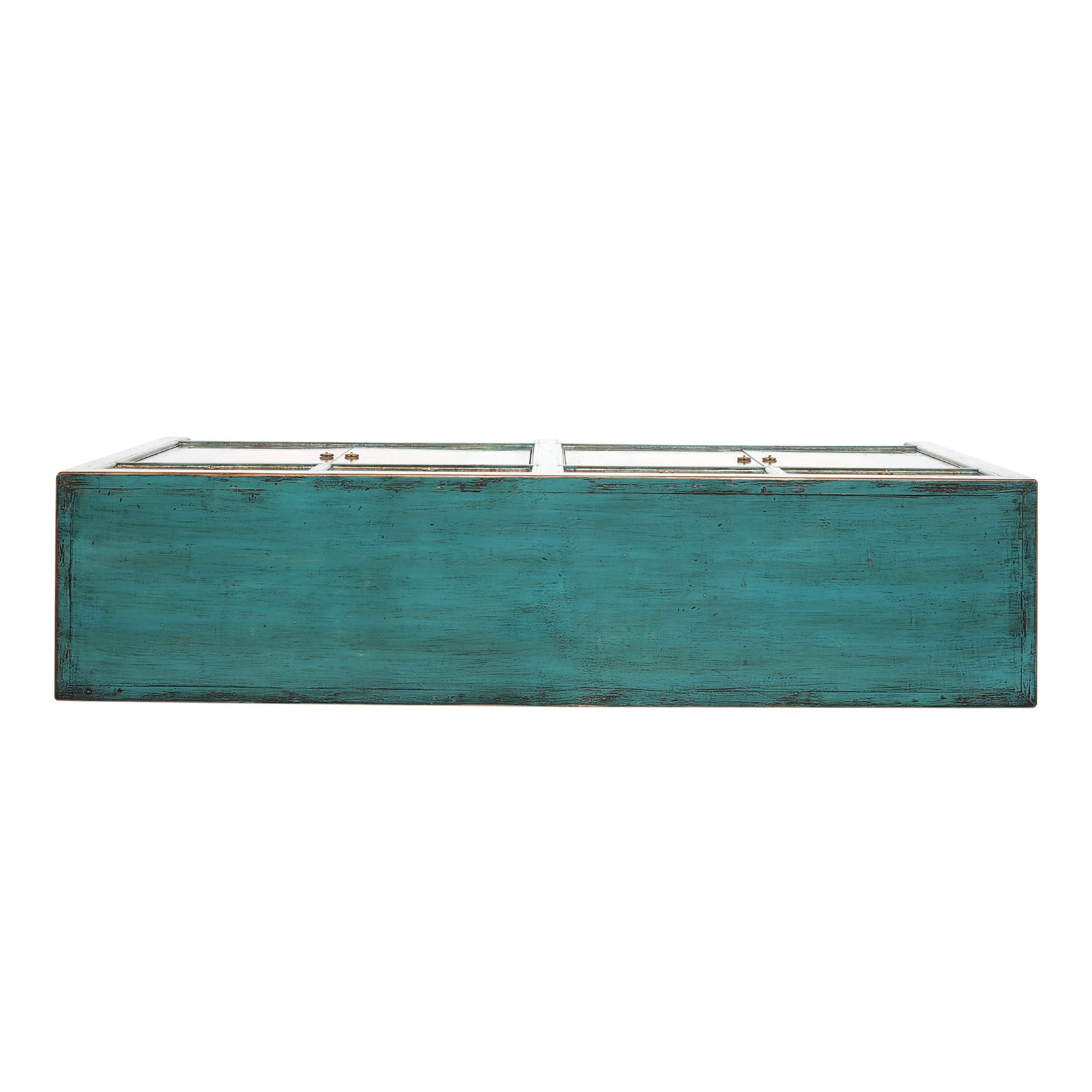 Sideboard 'Fleurette', blau, gelb, B 180 cm, H 90 cm, T 42 cm von fischer's lagerhaus