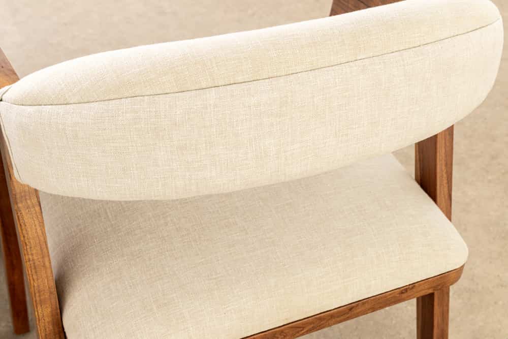 Design Stuhl MAMMUT beige natur massives Akazienholz honey finish