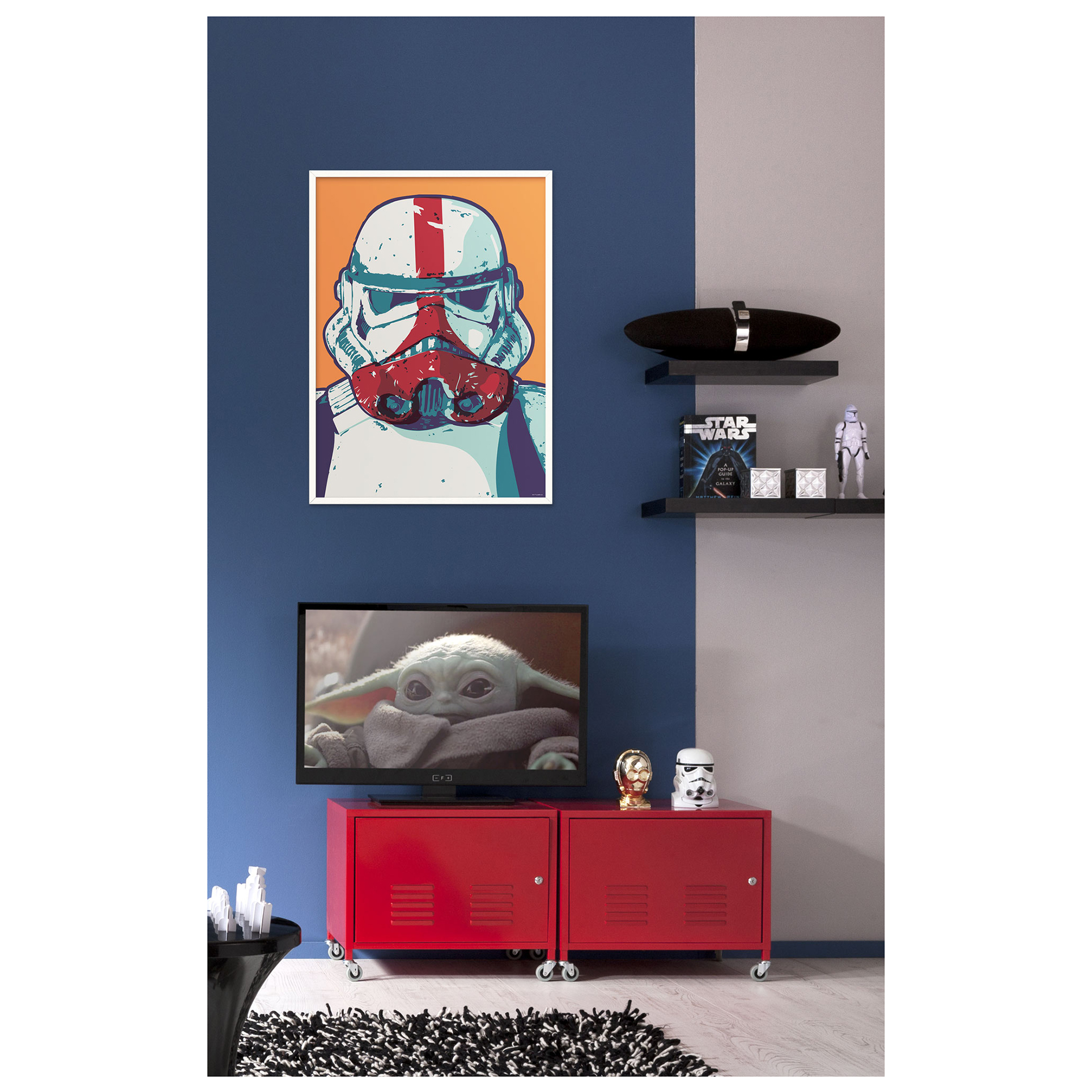 Wandbild MANDALORIAN POP ART - bunt - 50x70 cm