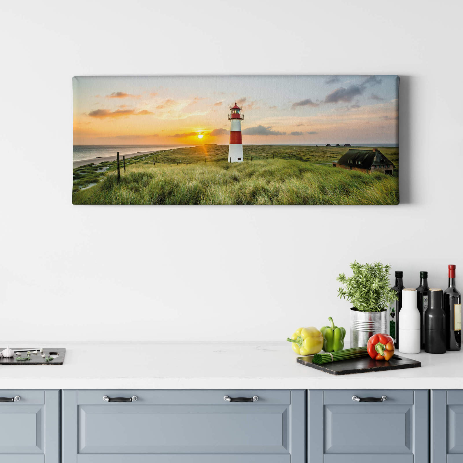 Leinwandbild SYLT - grün - 100x40 cm
