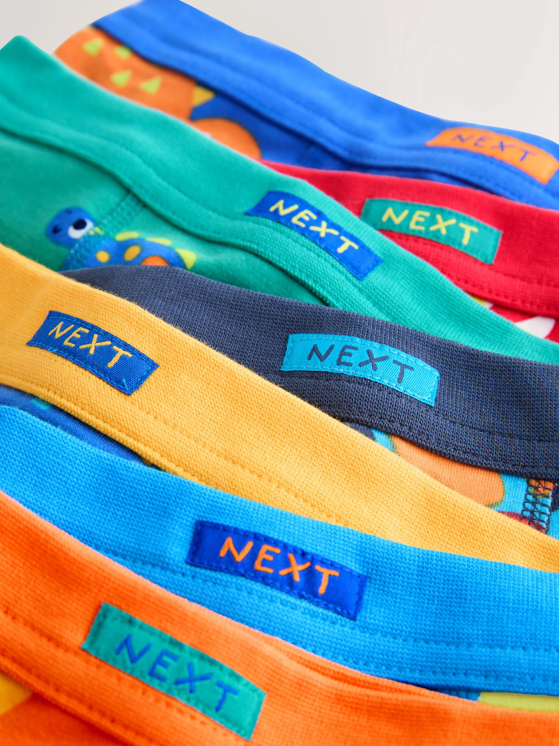 Diverse kleuren met dinosaurusprint - Set van 7 boxershorts met zachte tailleband (1,5-10 jr)