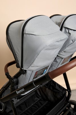 DEMOEKSEMPLAR Beemoo Pro Twin Søskenvogn, Cloud Grey/Black