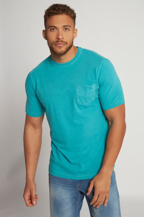 T-Shirt, Halbarm, Brusttasche, Rundhals