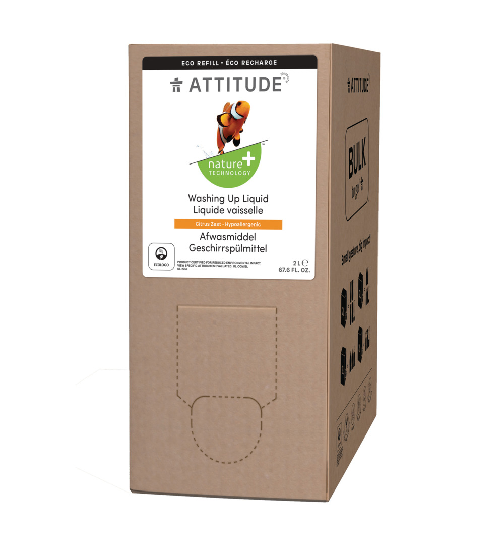Attitude Nature+ Bulk2Go Afwasmiddel Citrus Zest (2000 ml)