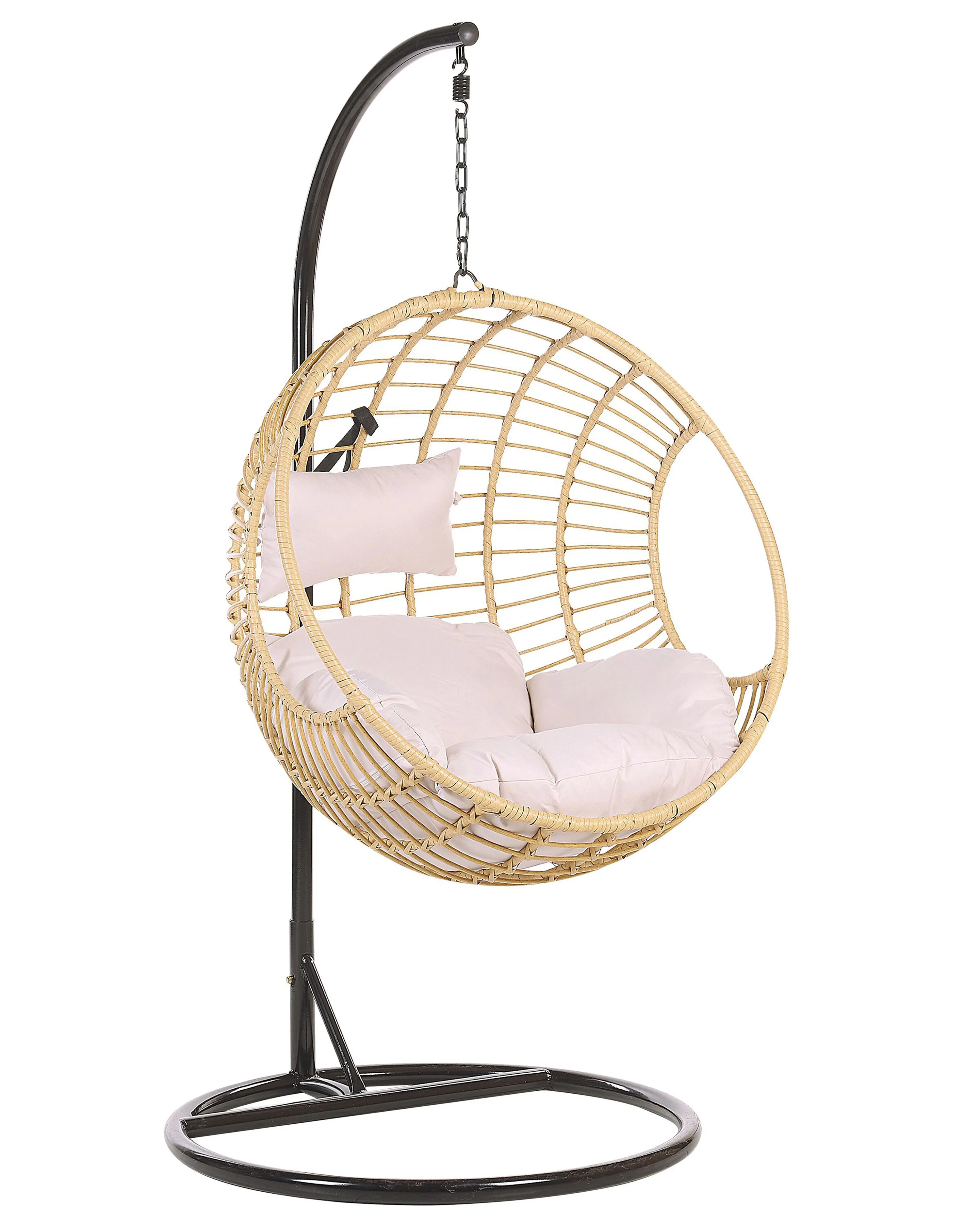 Hangstoel met standaard ASPIO PE rotan Natuurlijk