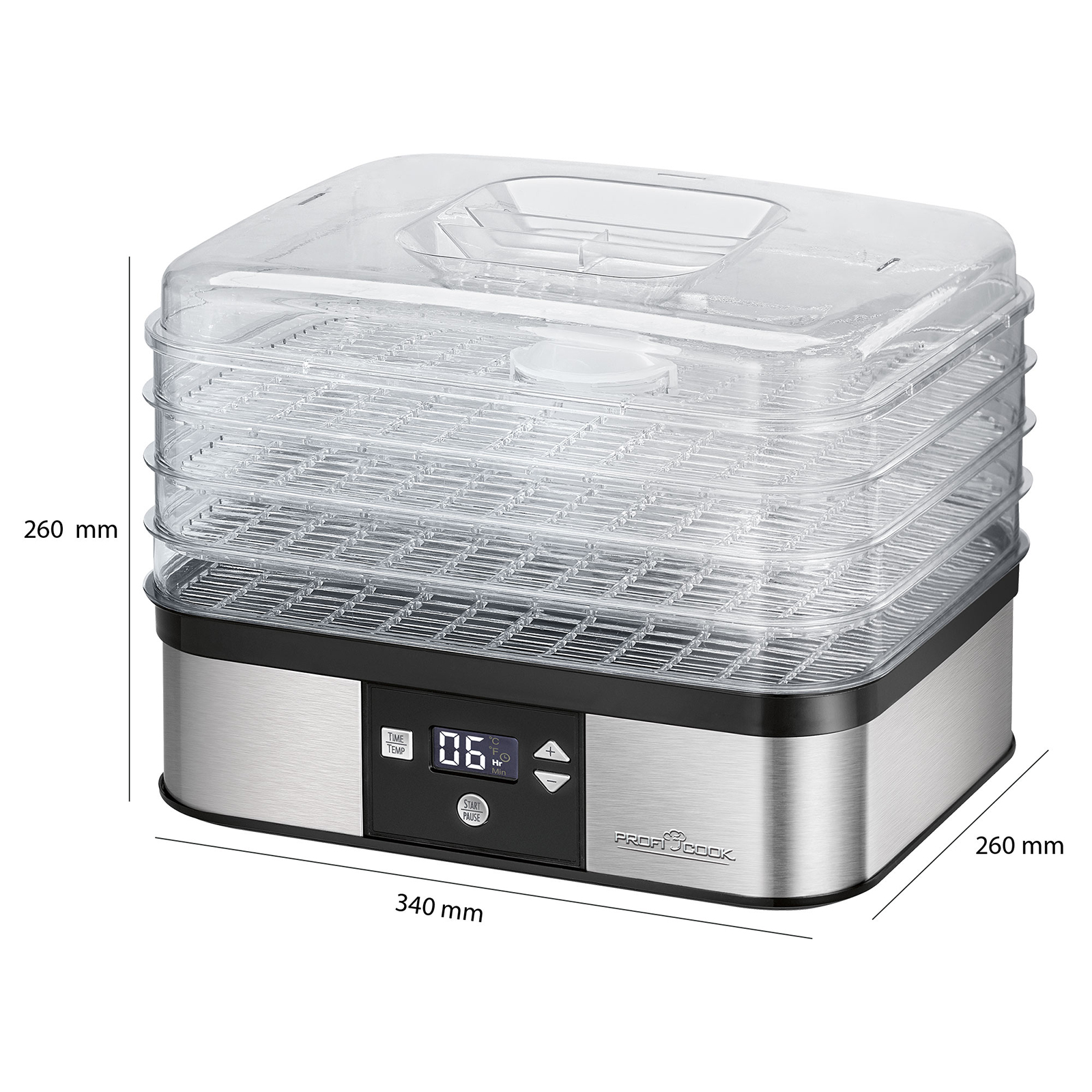PROFICOOK Dörr-Automat - Edelstahl-schwarz - 350 Watt