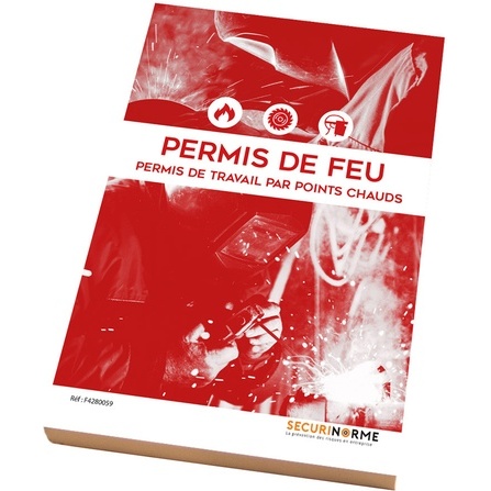 Carnet permis de feu – 50 liasses autocopiantes – 3 feuillets