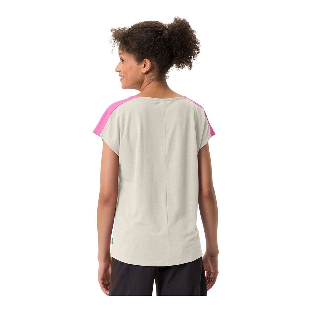 Vaude NEYLAND - Tee-shirt Femme ecru/dragon fruit