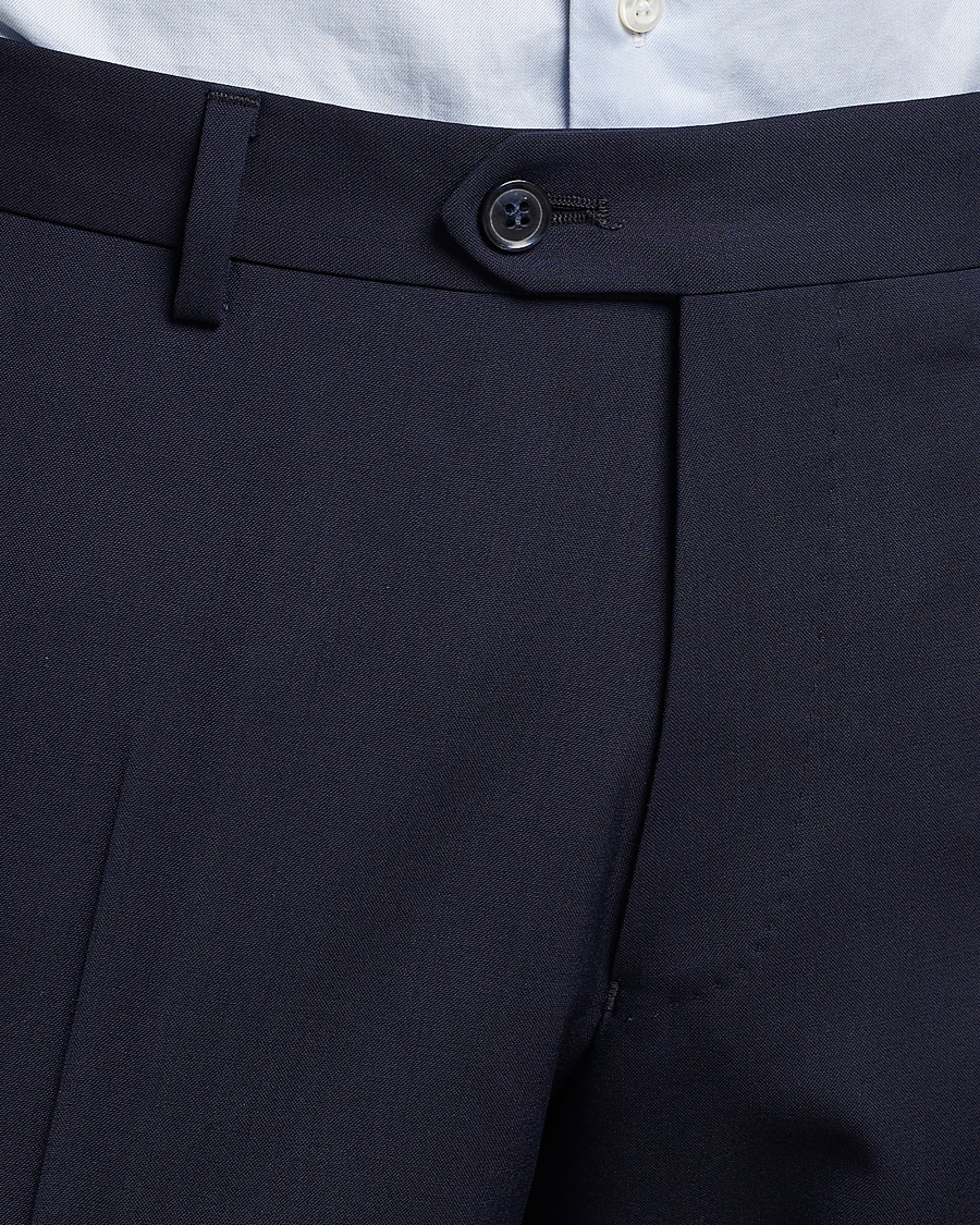 Oscar Jacobson Diego Wool Trousers Blue