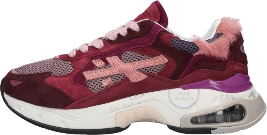 PREMIATA Lage Sneakers Dames Sharky-d Maat: 38 Materiaal: Suède Kleur: Rood