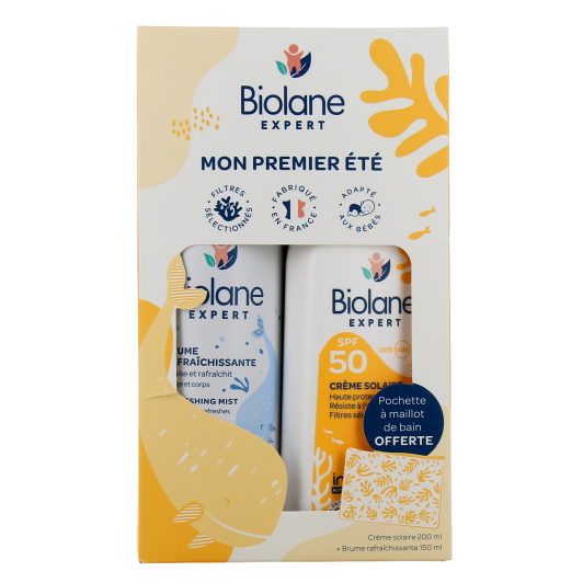 Crème solaire bébé SPF50+ Biolane Expert - Anti UVA UVB
