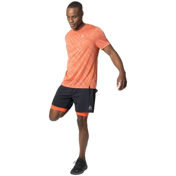 T-shirt running ODLO MC ZEROWEIGHT ENGINEERED CHILL-TEC S/S CREW NECK FIRELIGHT MELANGE