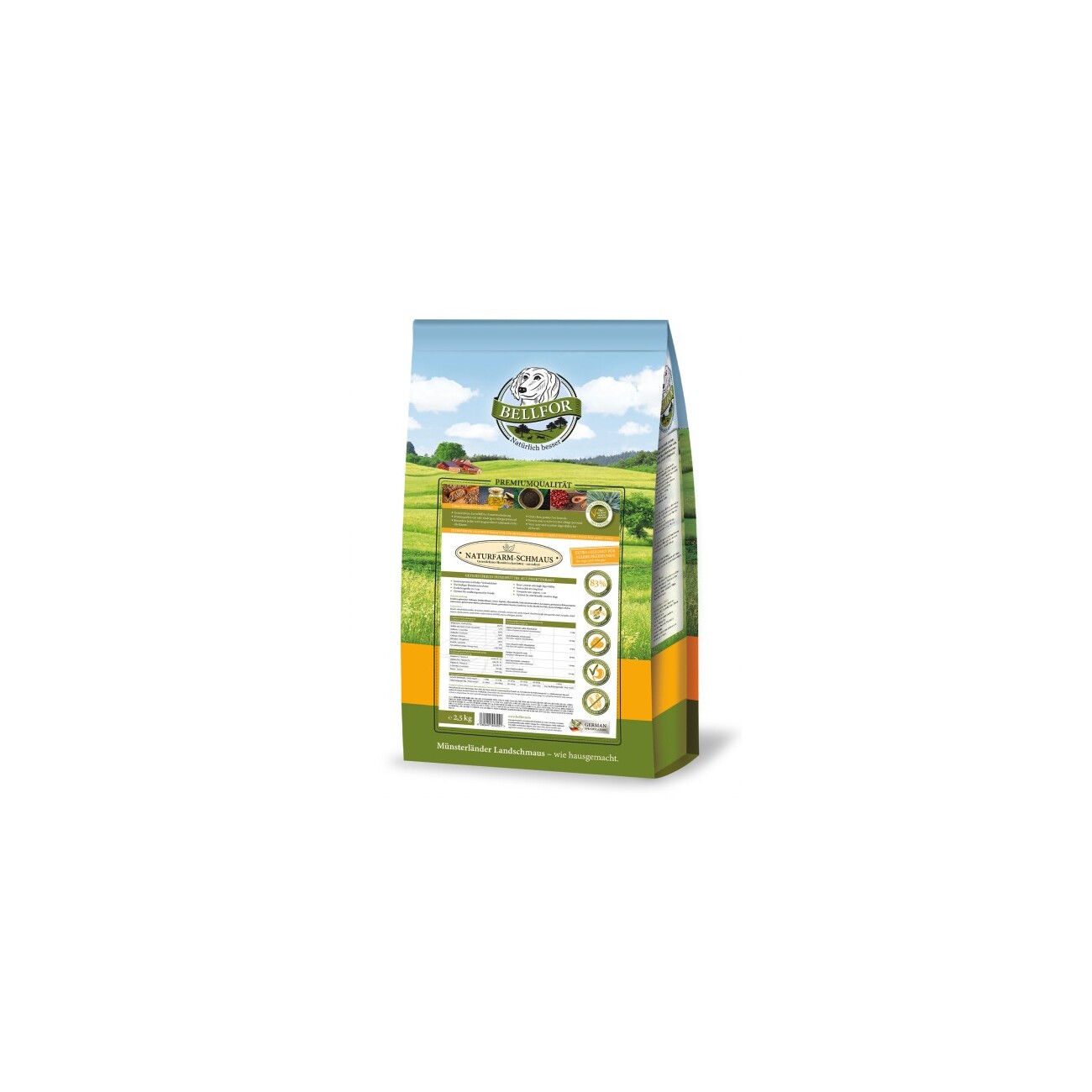 Bellfor Trockenfutter mit Insekten - Naturfarm-Schmaus - 2,5 kg