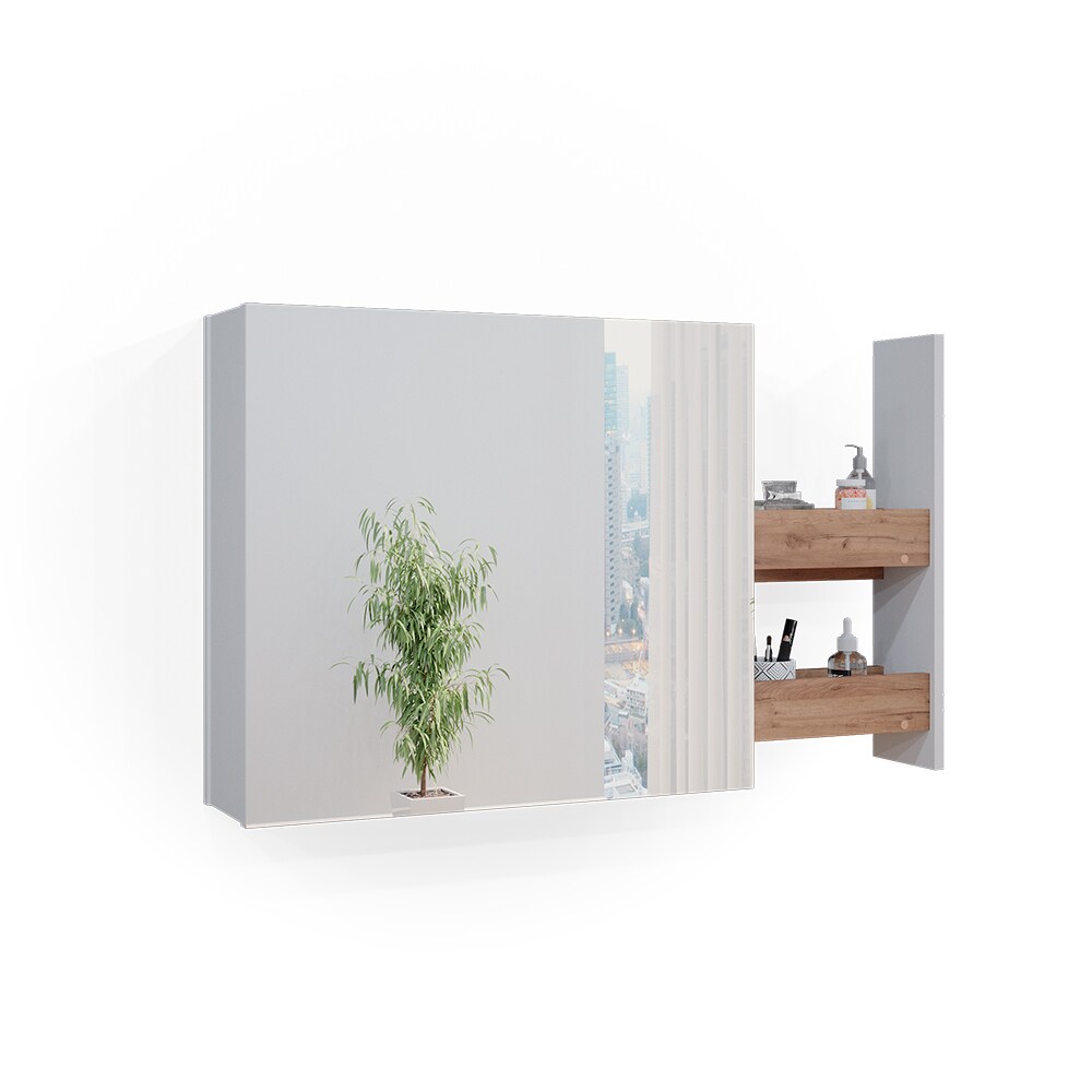 Vicco Spiegelschrank Badspiegel Wandspiegel Kate Weiß Eiche Spiegel Badmöbel