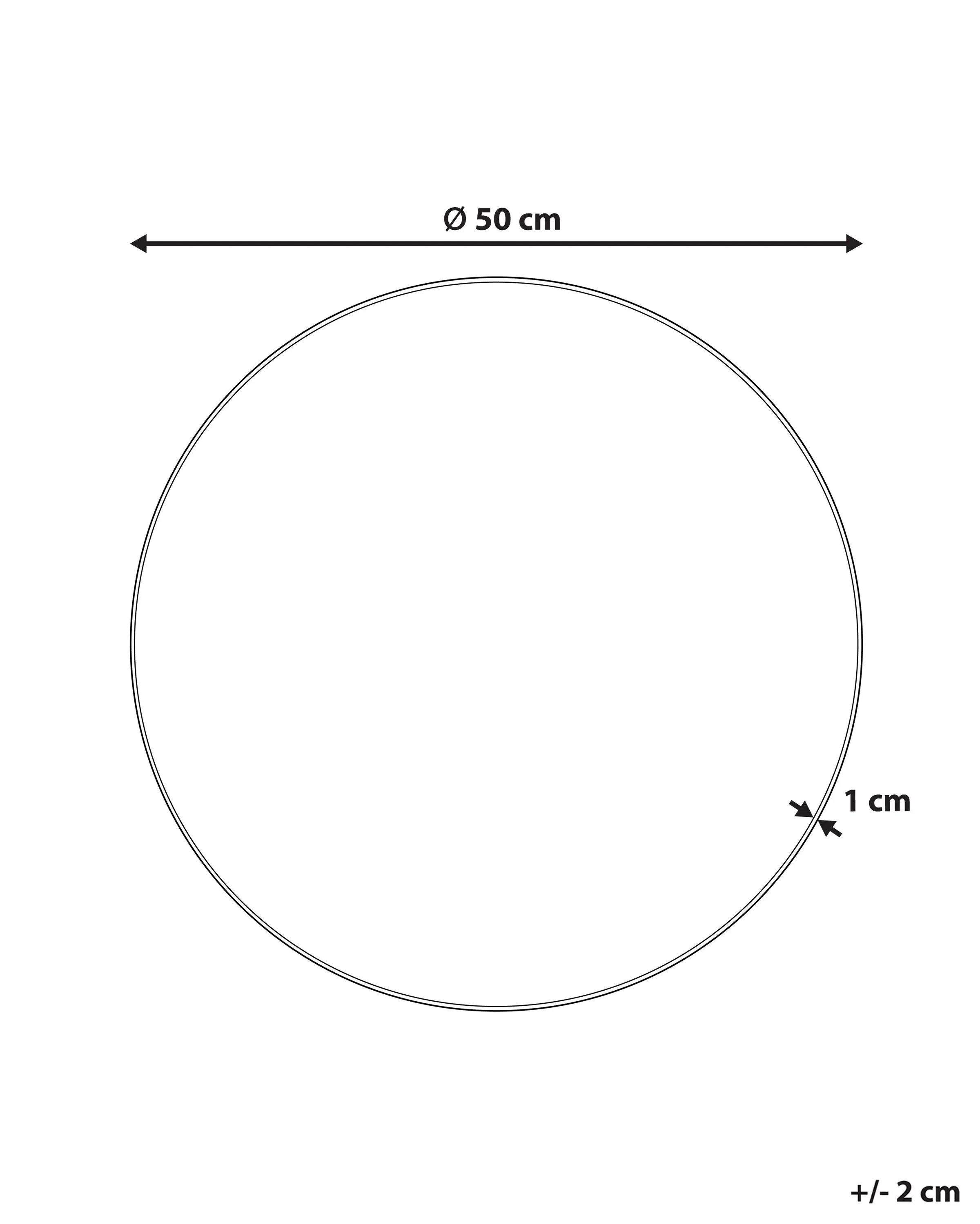 Wandspiegel AGEN 50 cm 50 cm Zilver