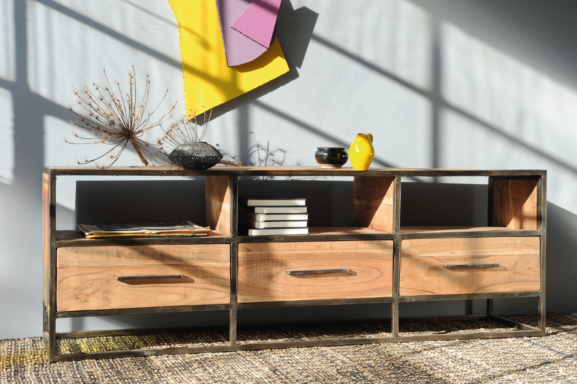 TV-Board 'Sveg', natur, B 175 cm, H 60 cm, L 40 cm von fischer's lagerhaus