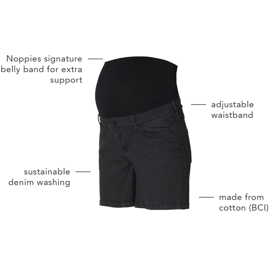 Noppies Umstandsshorts Jeans Jamie Black Denim