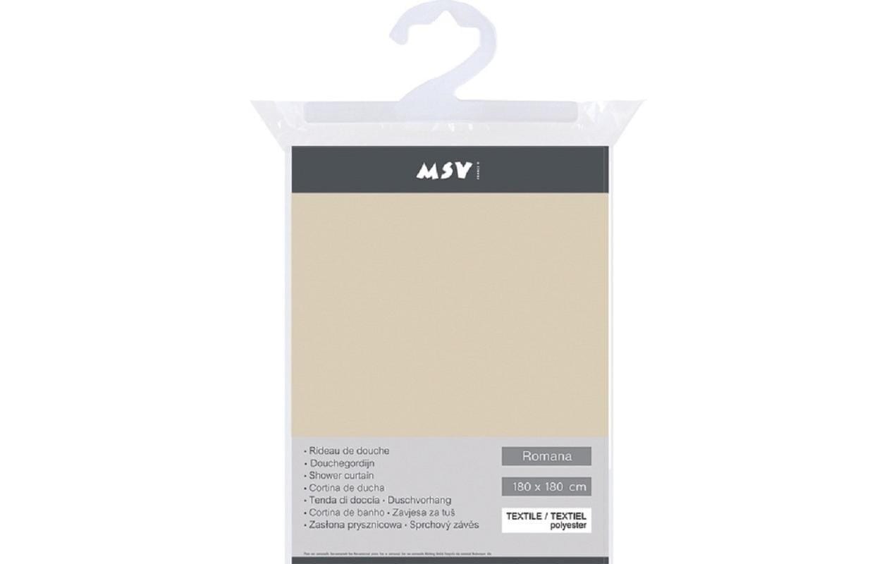 MSV Duschvorhang »Romana, Taupe, Polyester« Breite 180 cm
