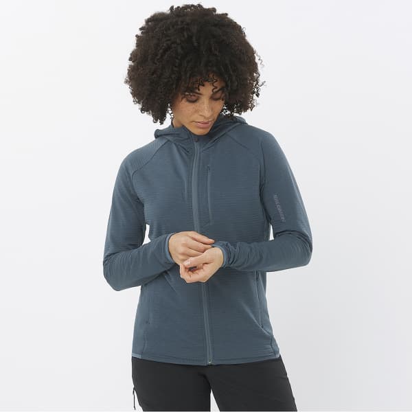 Veste polaire SALOMON ESSENTIAL LIGHTWARM HD W MIDNIGHT NAVY