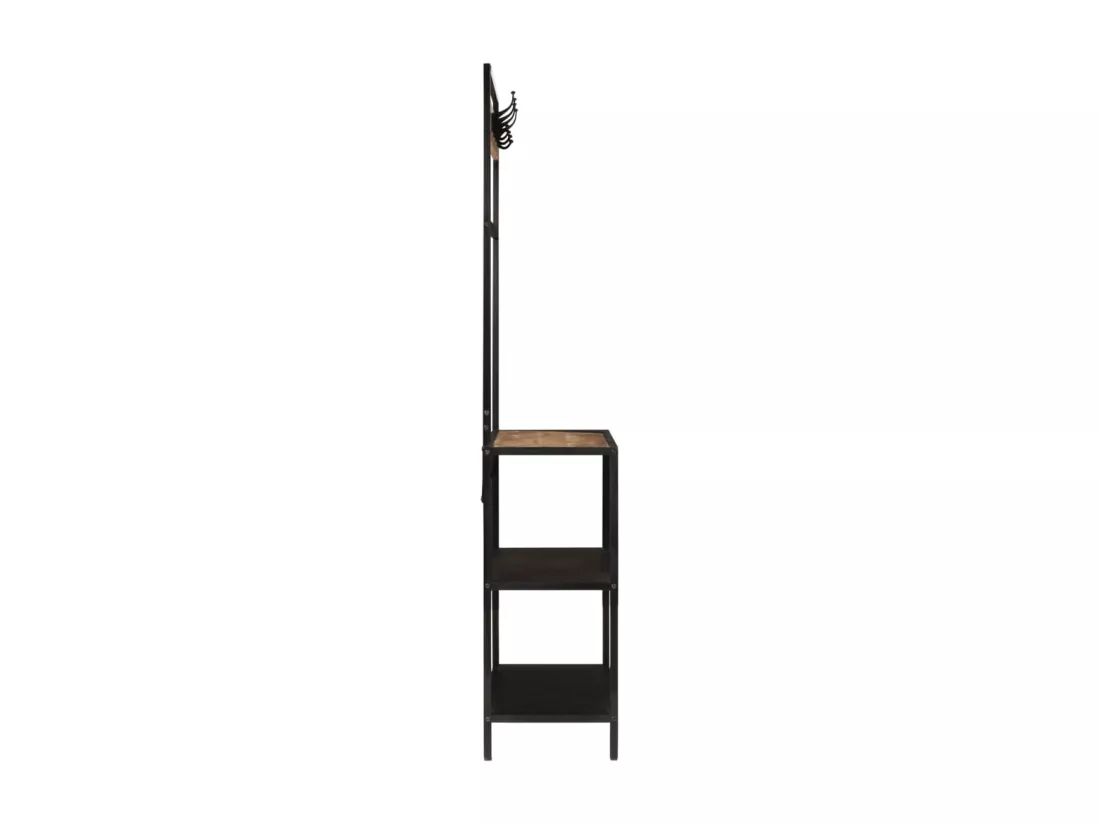 Porte-manteau 90x35x180 bois de manguier et fer
