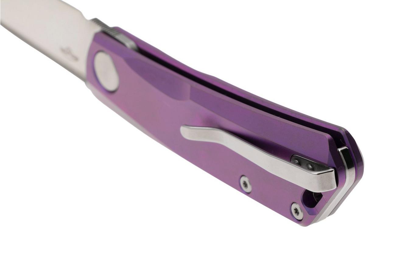 Real Steel Luna TS 7001TS05 Satin N690, Violet Purple Monochrome Titanium, zakmes, Jakub Wieczorkiewicz design