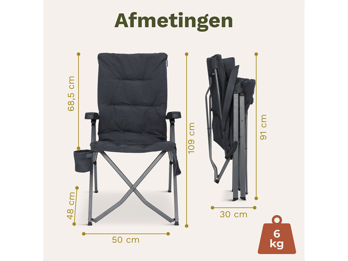 Trvlmore Luxe Plus vouwstoel - Grey