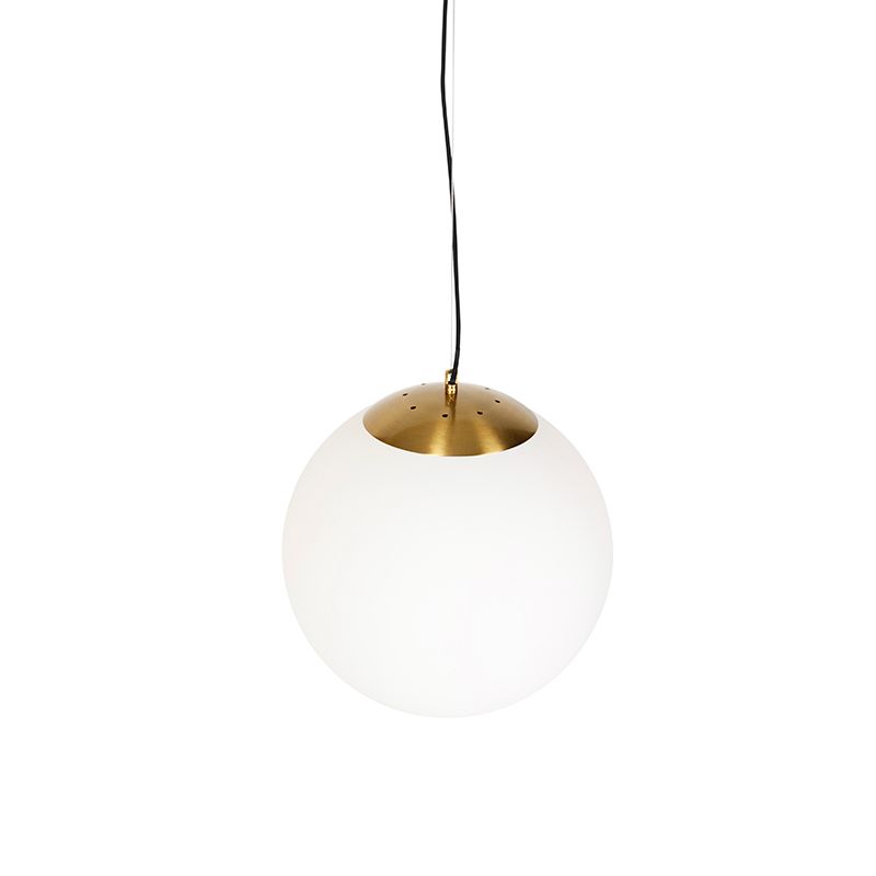 Smart Scandinavische hanglamp goud met opaal glas 40cm incl. Wifi A60 - Ball 40
