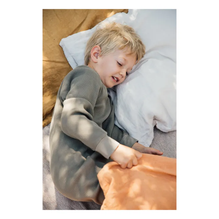 Matona Pyjama Coton Bio Gaufré | Vert olive