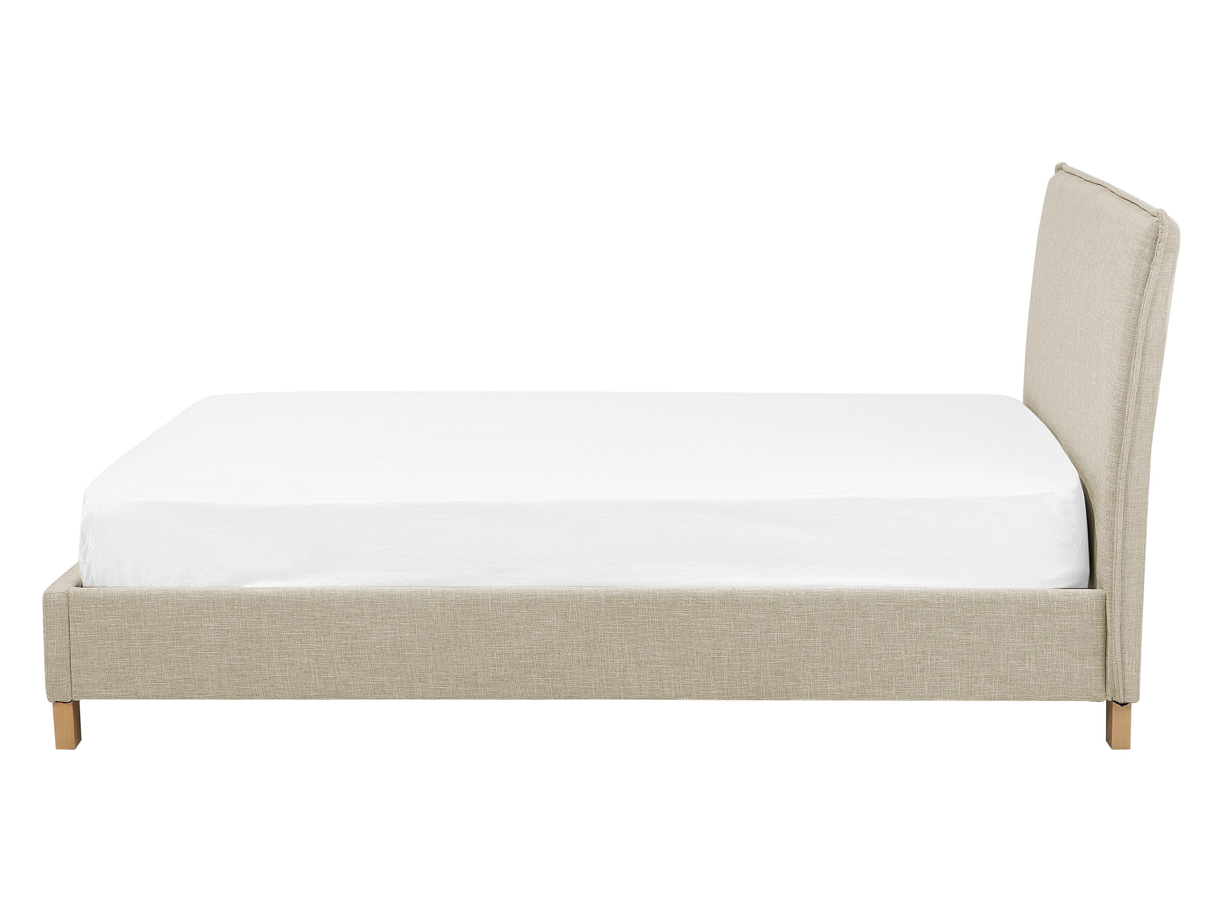 Bed Stof SENNEZ 140 x 200 cm Beige