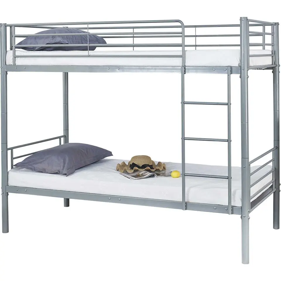 Stapelbed Dixie 90x200cm - metaal - mat grijs