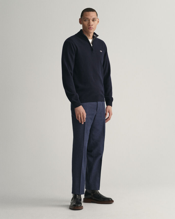 Gant SUPERFINE LAMBSWOOL HALF ZIP Marine