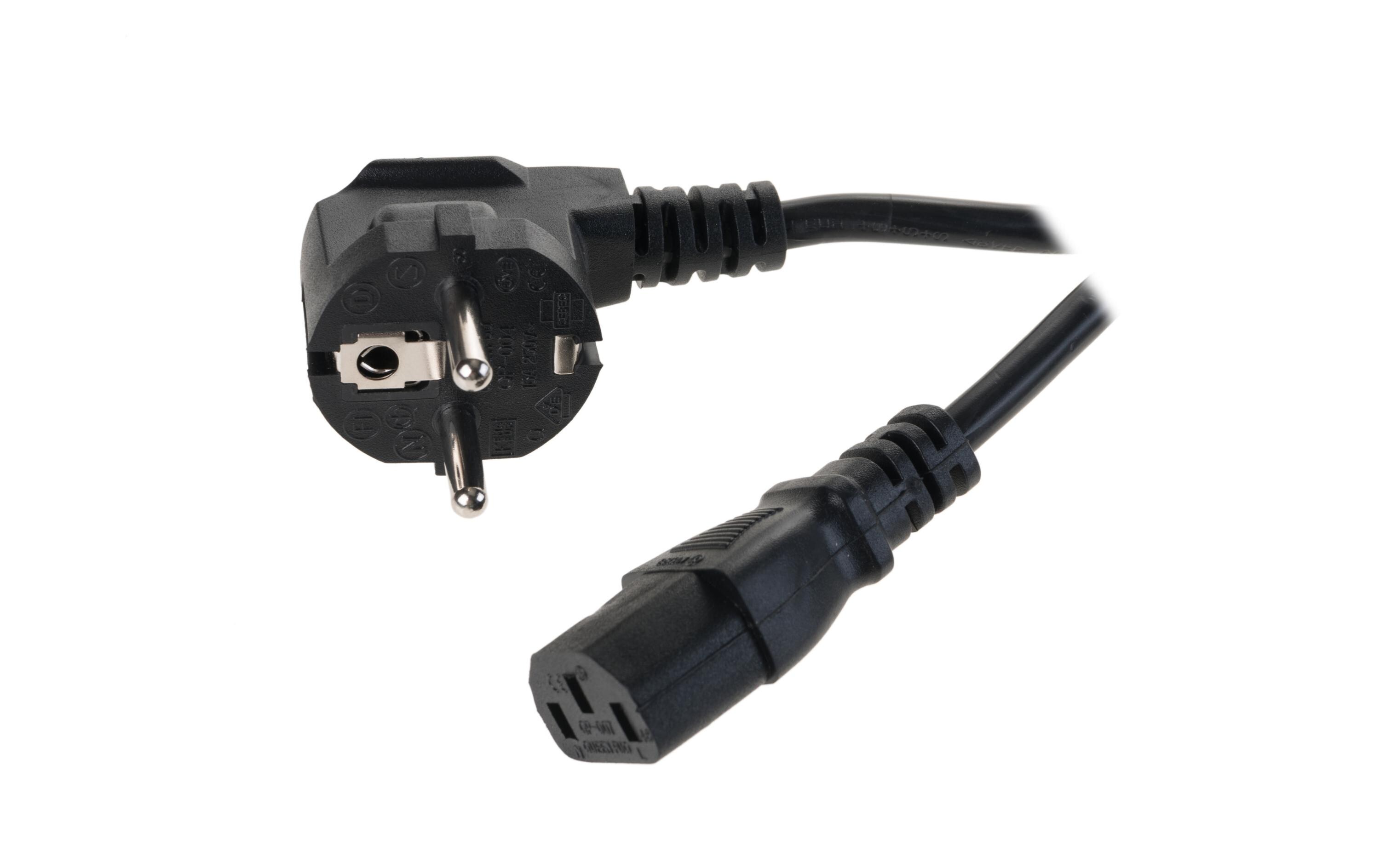 Netzkabel 1 m C13-SchukoNetzkabel 1 m C13-Schuko