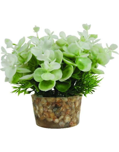 Zolux Kunstplanten Op Grind - Aquarium - Kunstplant - Assorti per stuk Small