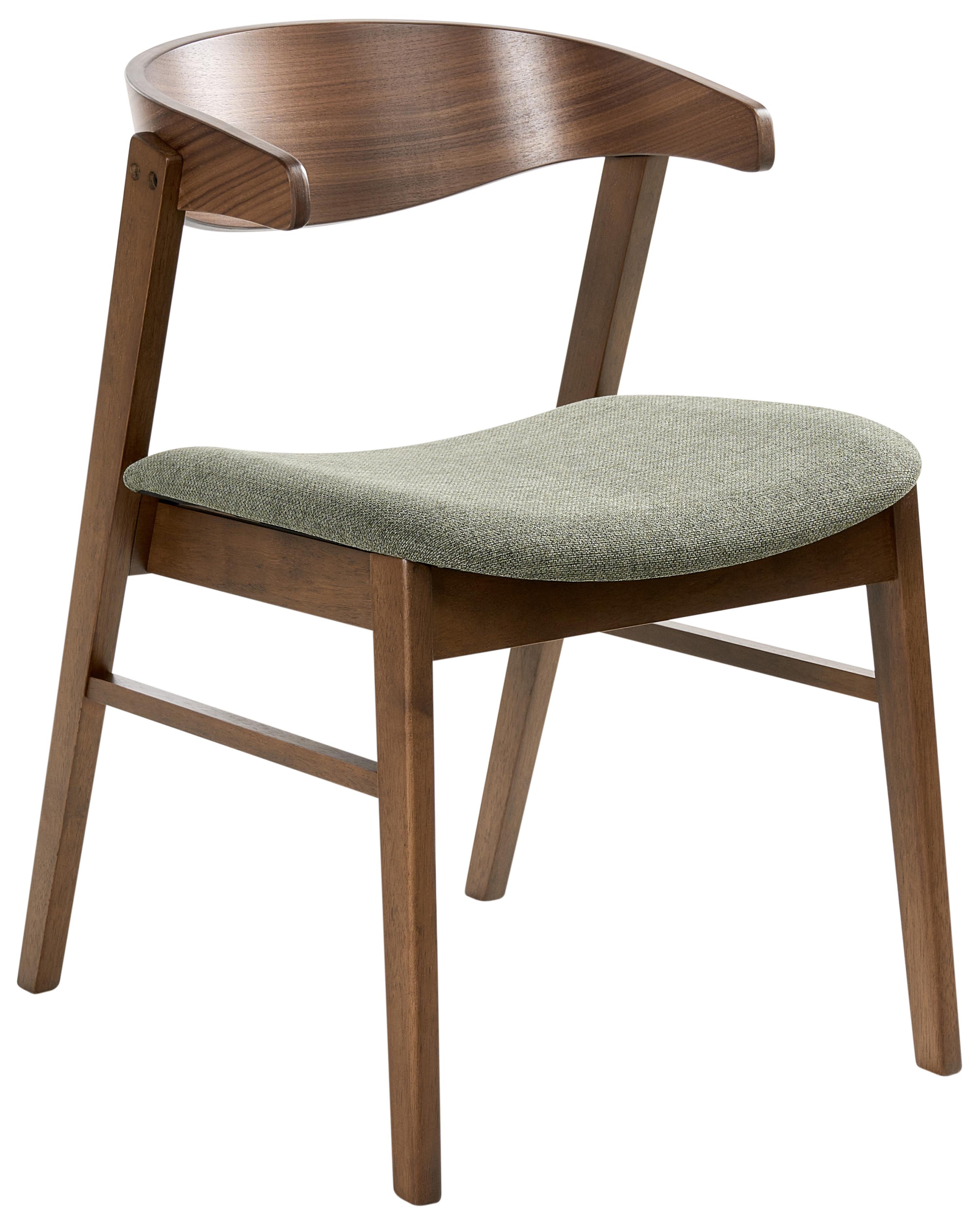 Set van 2 eetkamerstoelen LILLY Donkerbruin/groen