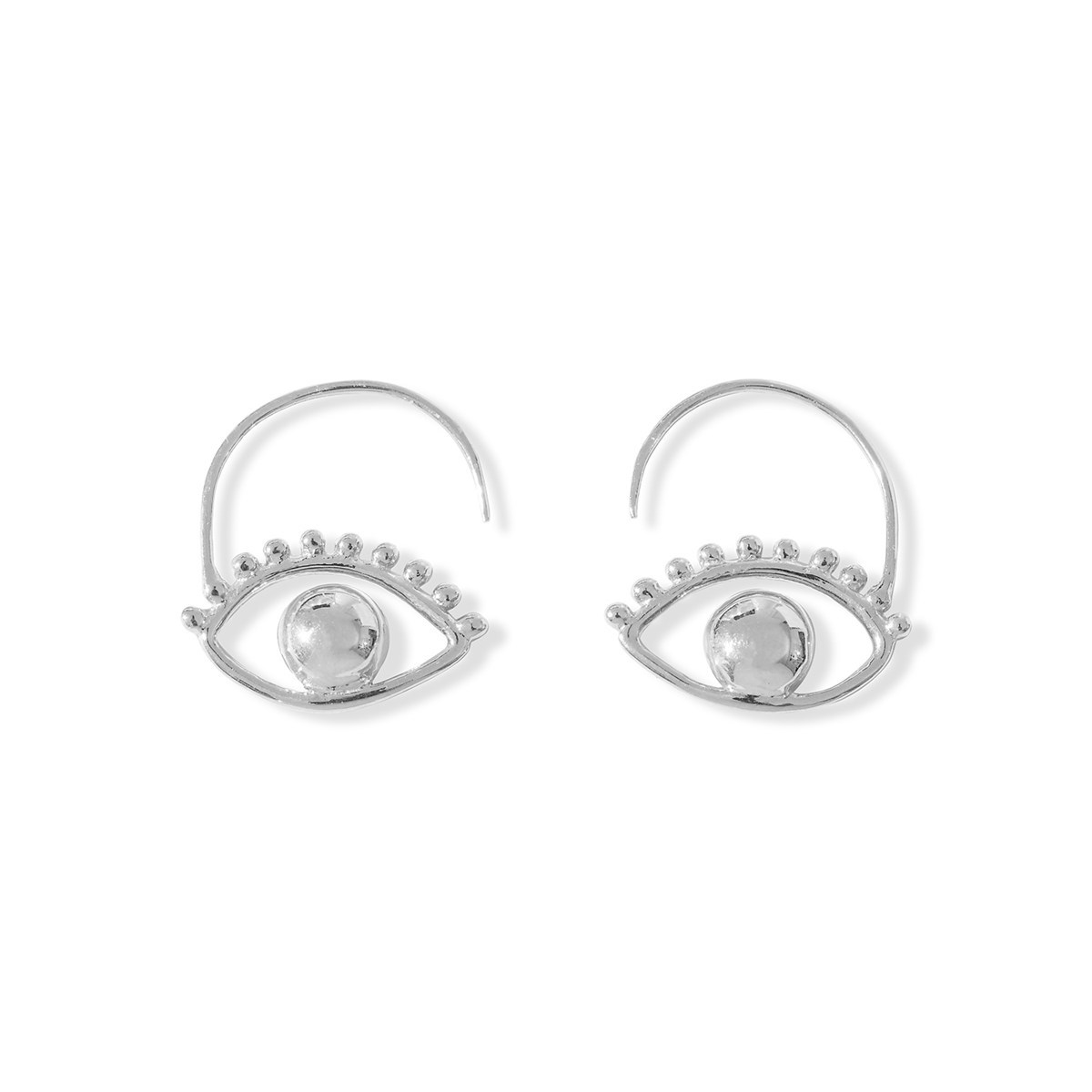 Boucles d'oreilles oeil en argent AJNA