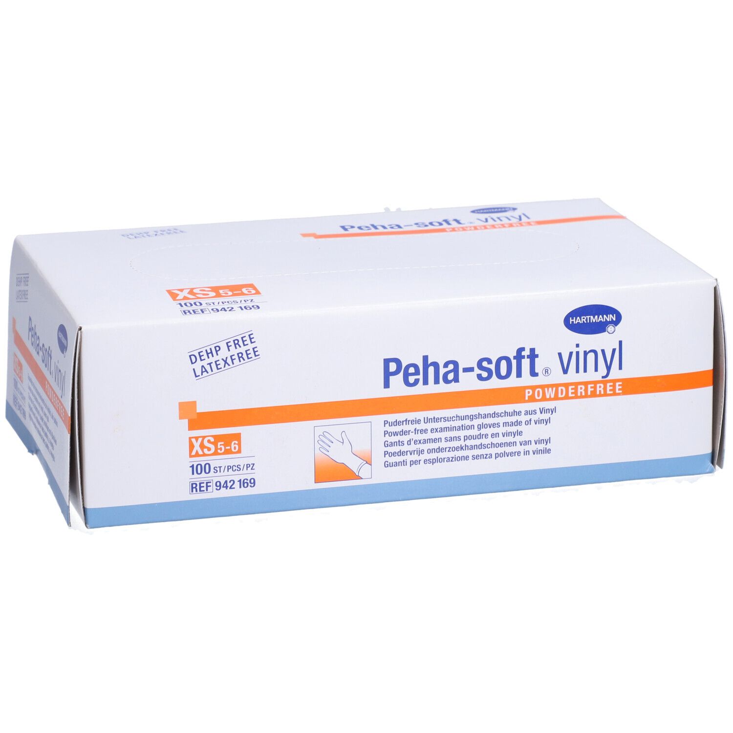 PEHA-SOFT Vinyl Untersuhungshandschuhe unsteril puderfrei XS 100 Stück