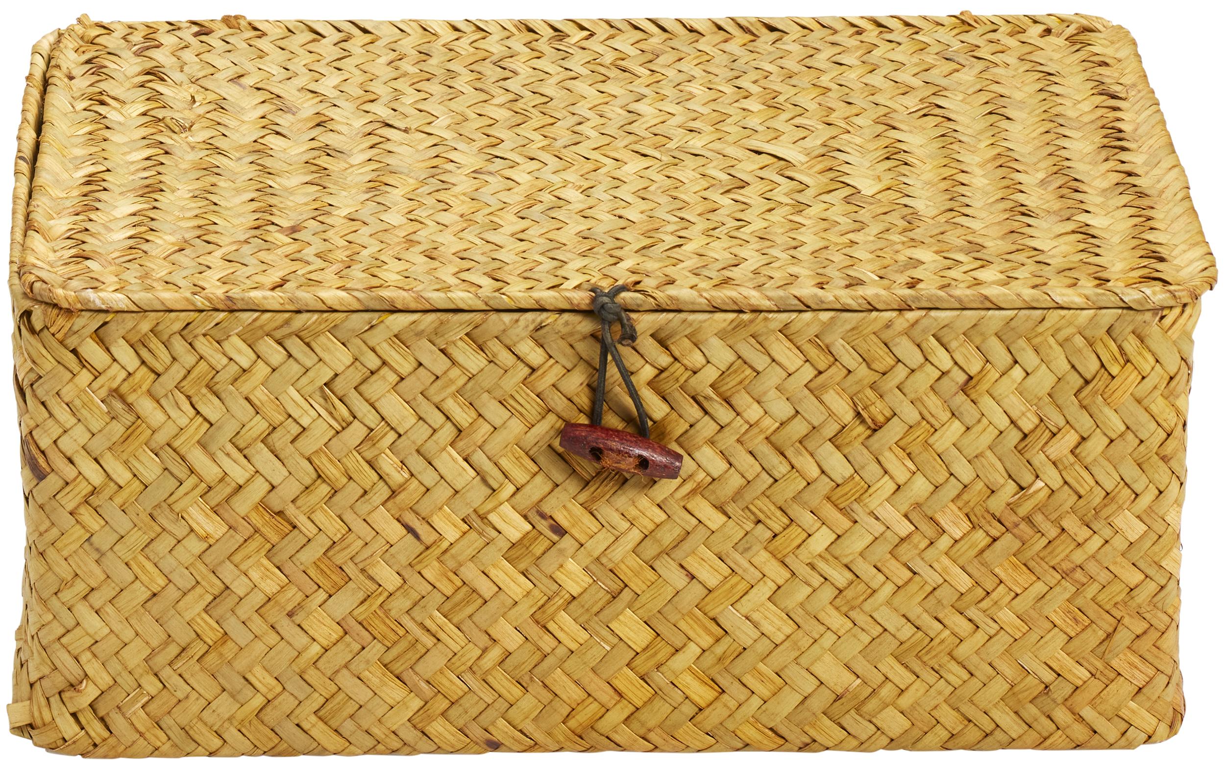 Aufbewahrungsbox Straw 29 x 19 x 13 cm, NatureAufbewahrungsbox mit Deckel