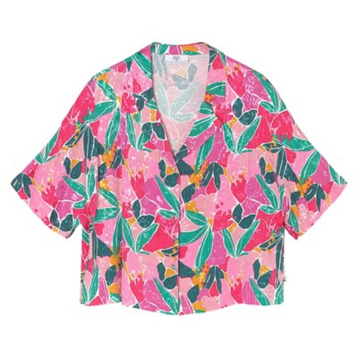 Chemise à manches courtes femme Sauge LE TEMPS DES CERISES