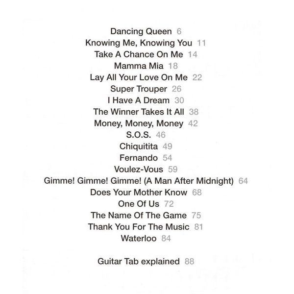 Wise Publications Abba Gold Guitar