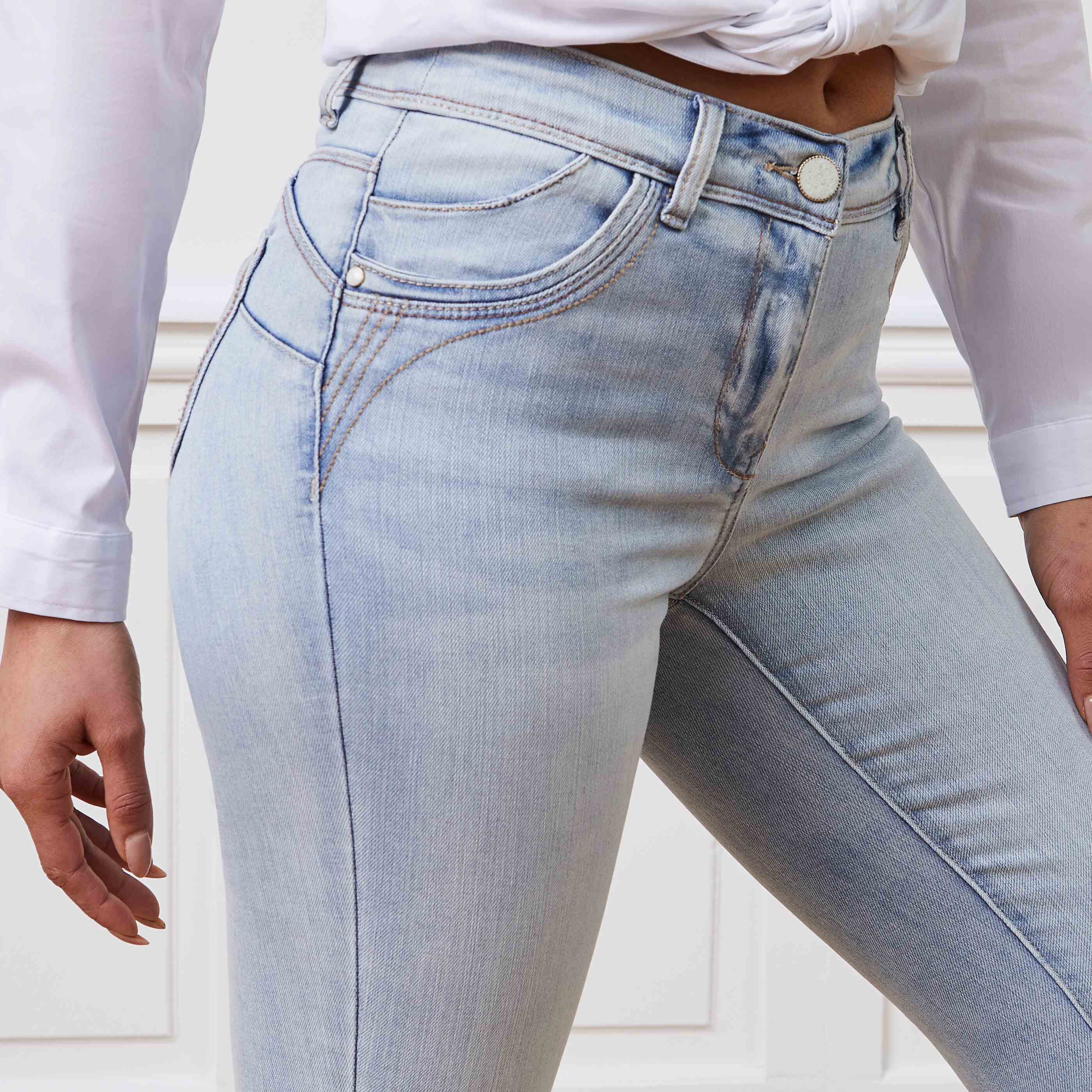 Jean slim push up RIO femme - LIGHT STONE