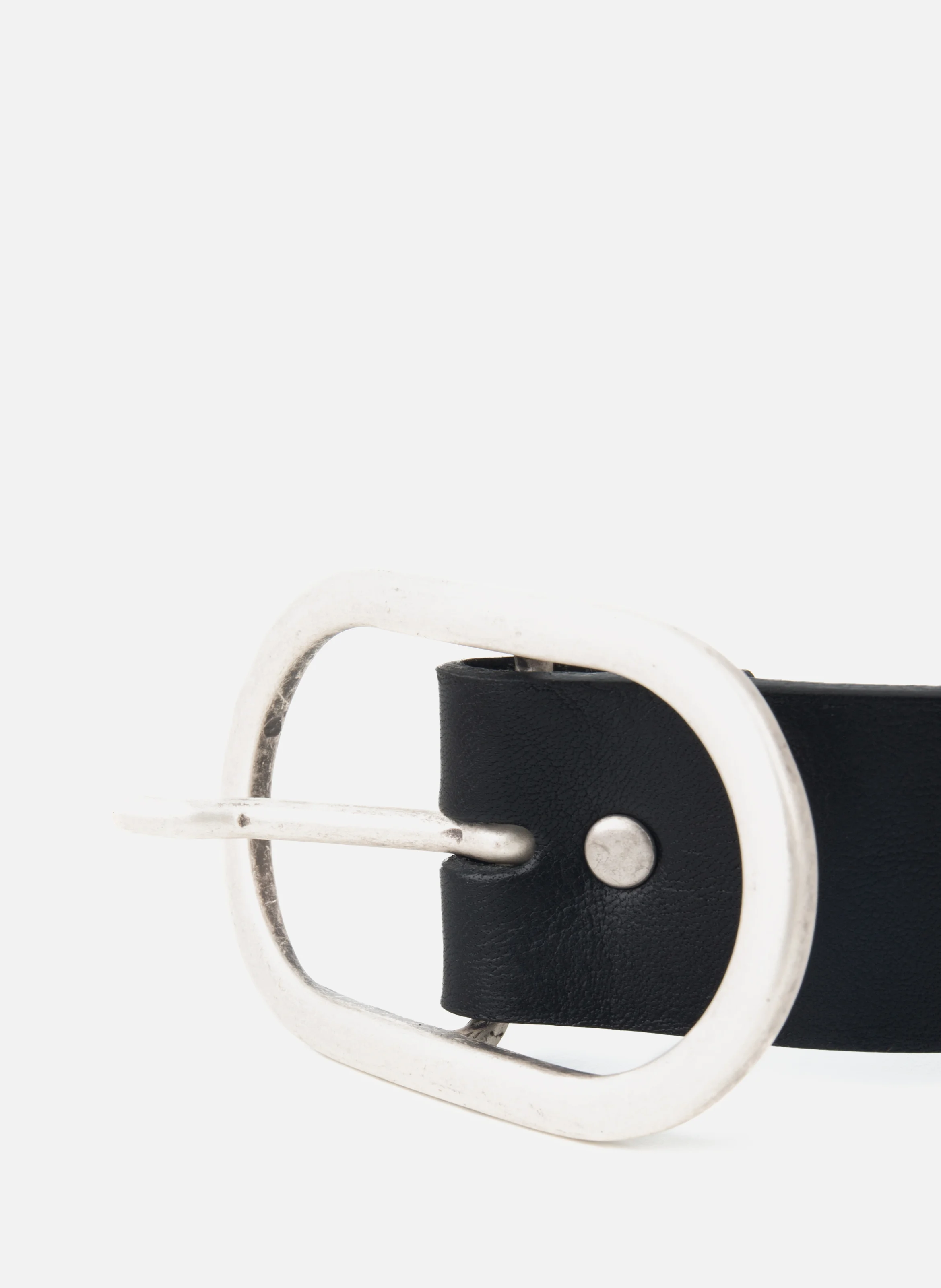 Ceinture large cuir lisse | Noir
