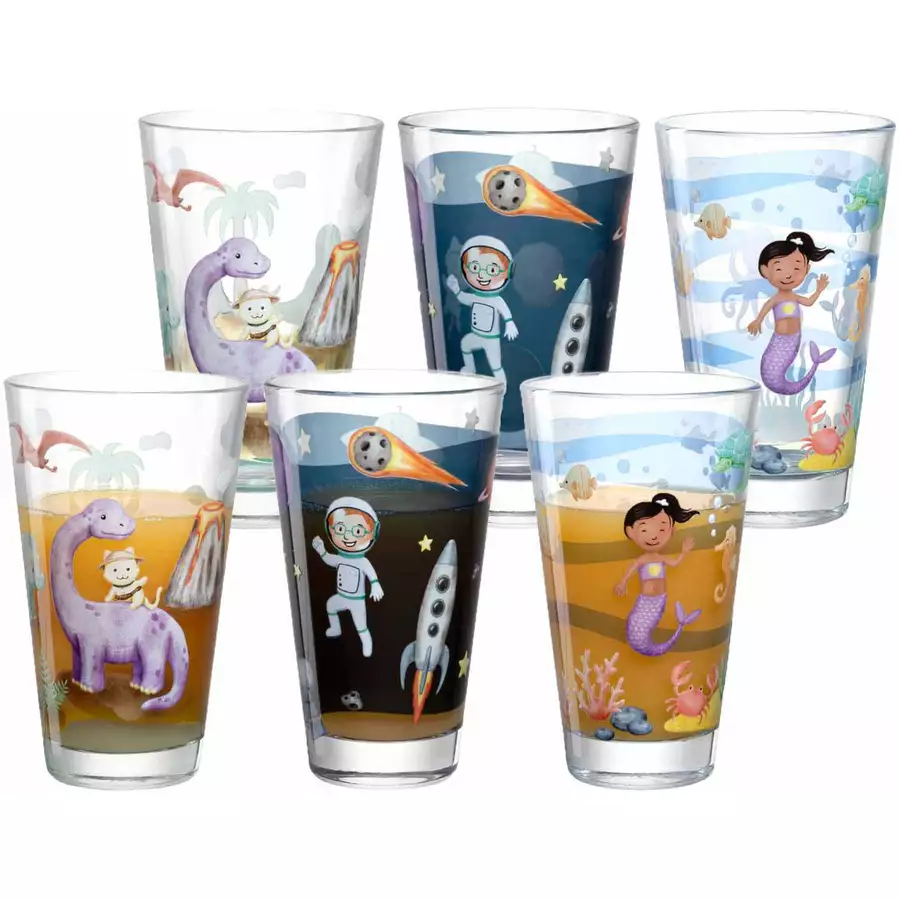 Leonardo Kindergläser BAMBINI Avventura 300 ml 6er Set bunt