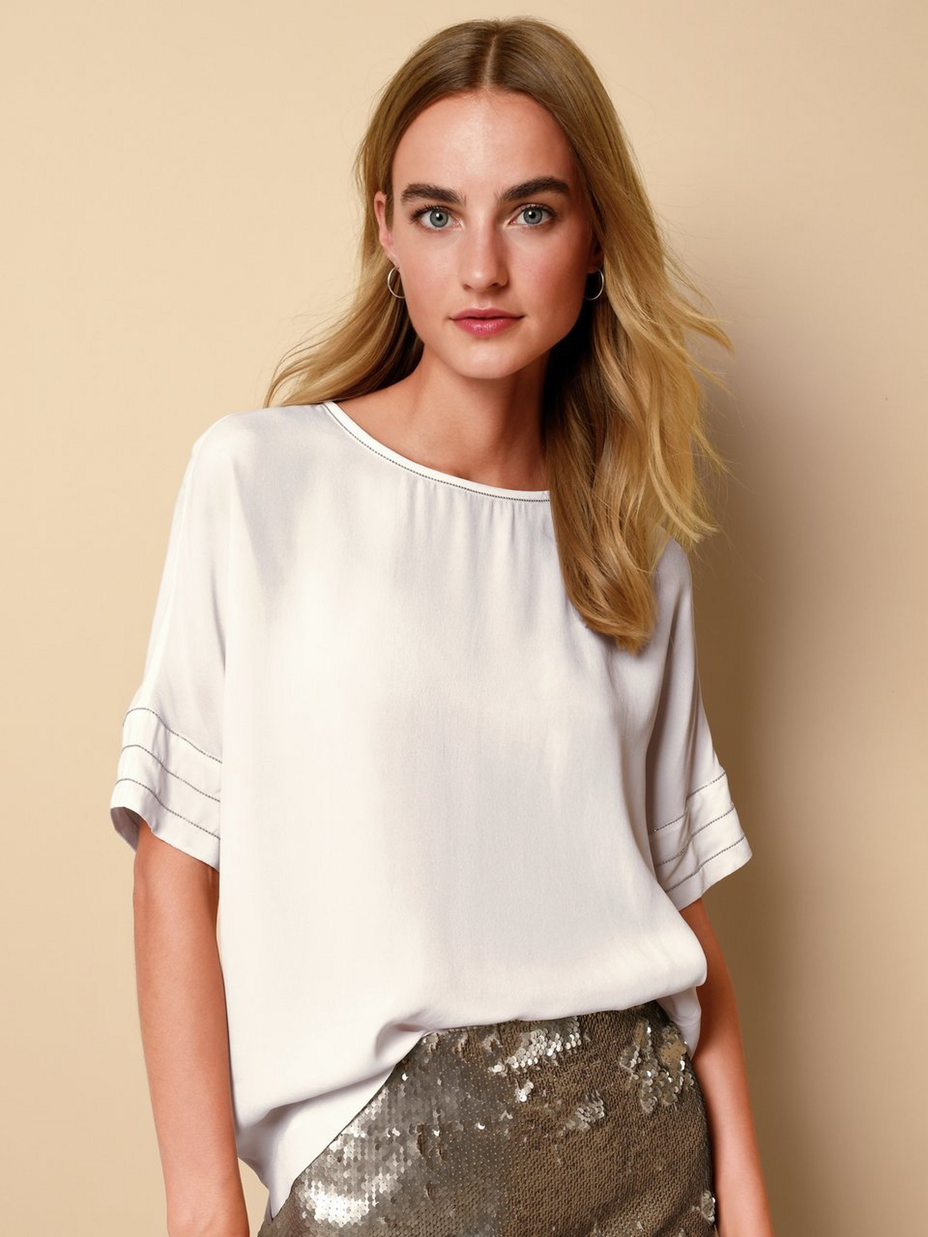 Blusen-Shirt mit 1/2-Arm