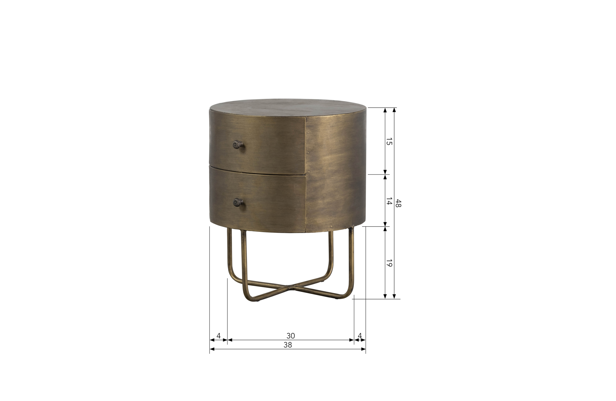 BePureHome kastje Glossy Kastje Glossy - Antique Brass