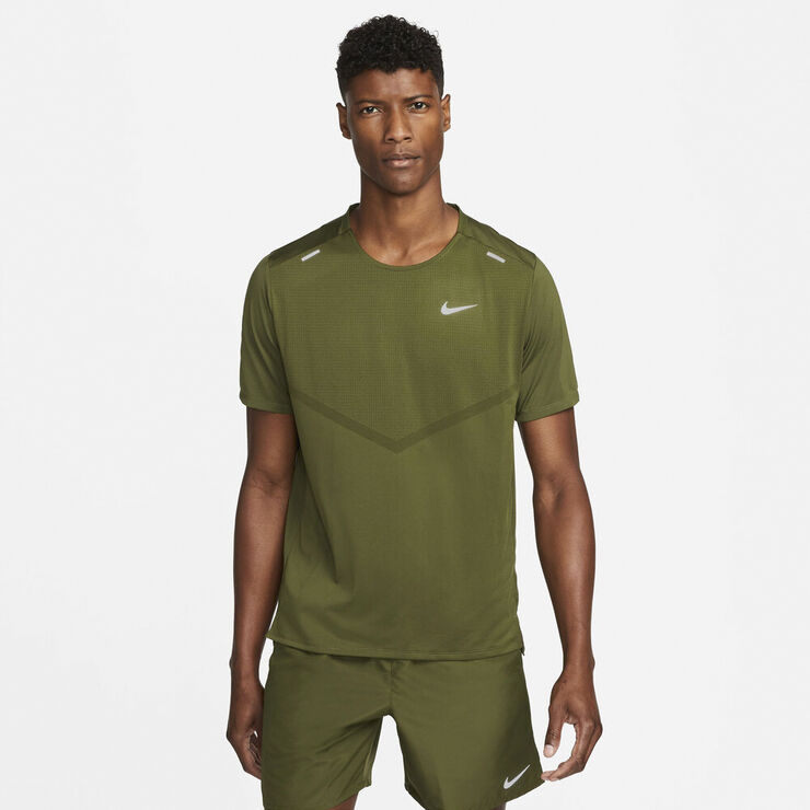 Nike Dri Fit Rise 365 Lobe T Shirt Grøn