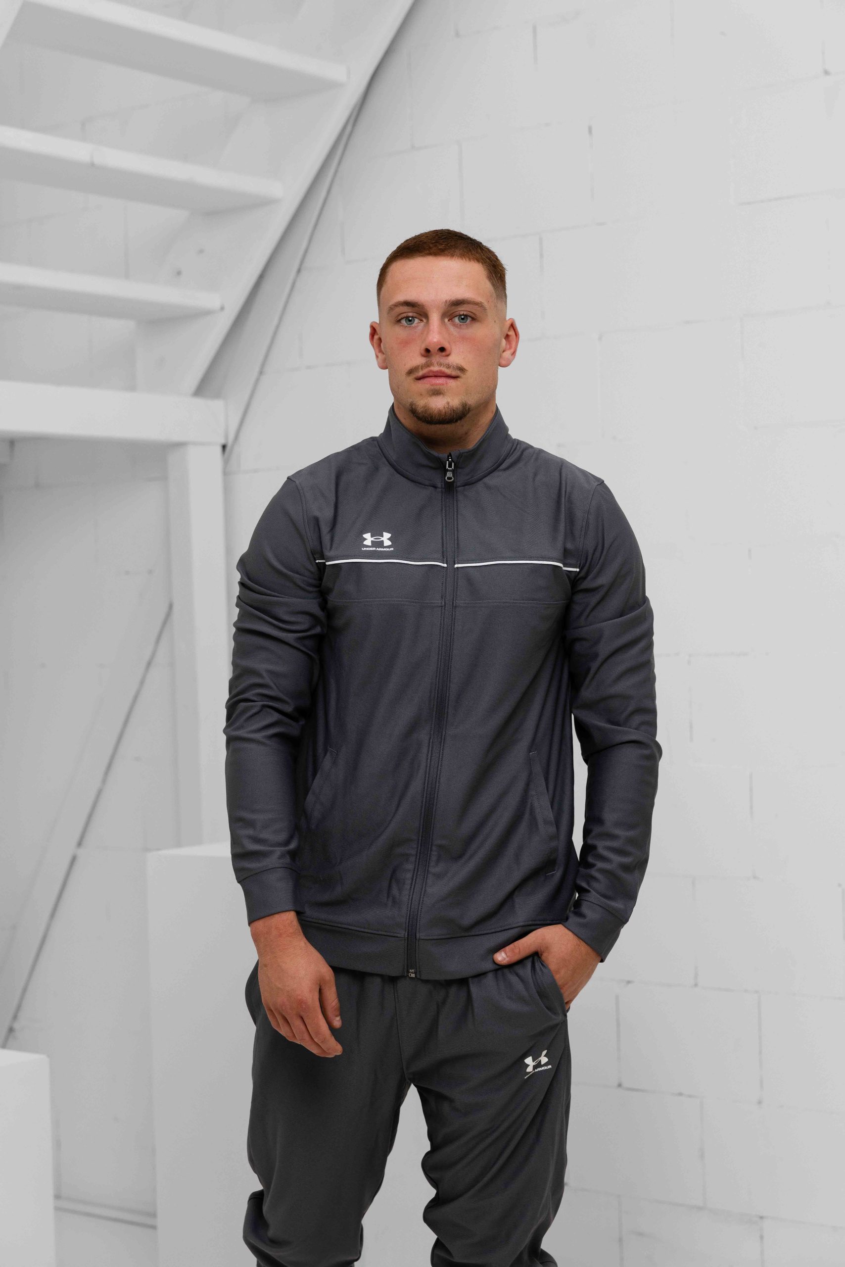 Under Armour Challenger Trainingspak Heren Grijs/Wit