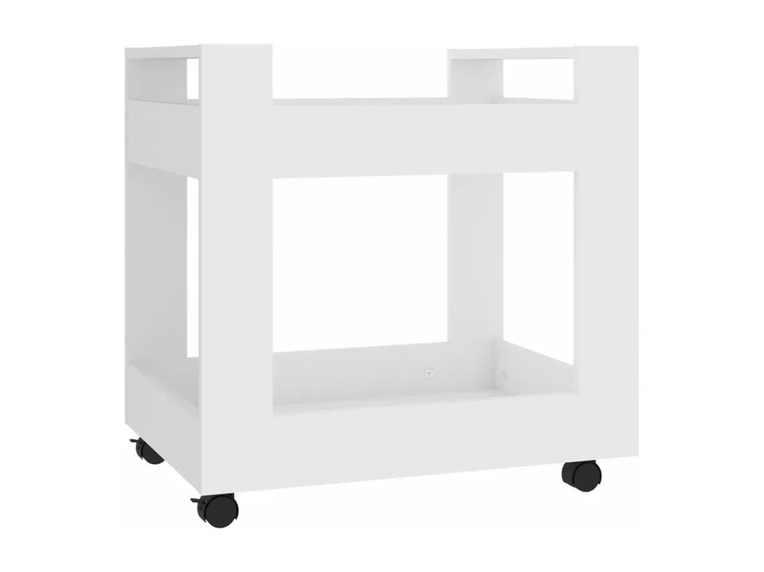 Chariot de bureau Blanc 60x45x60 cm Bois d'ingénierie