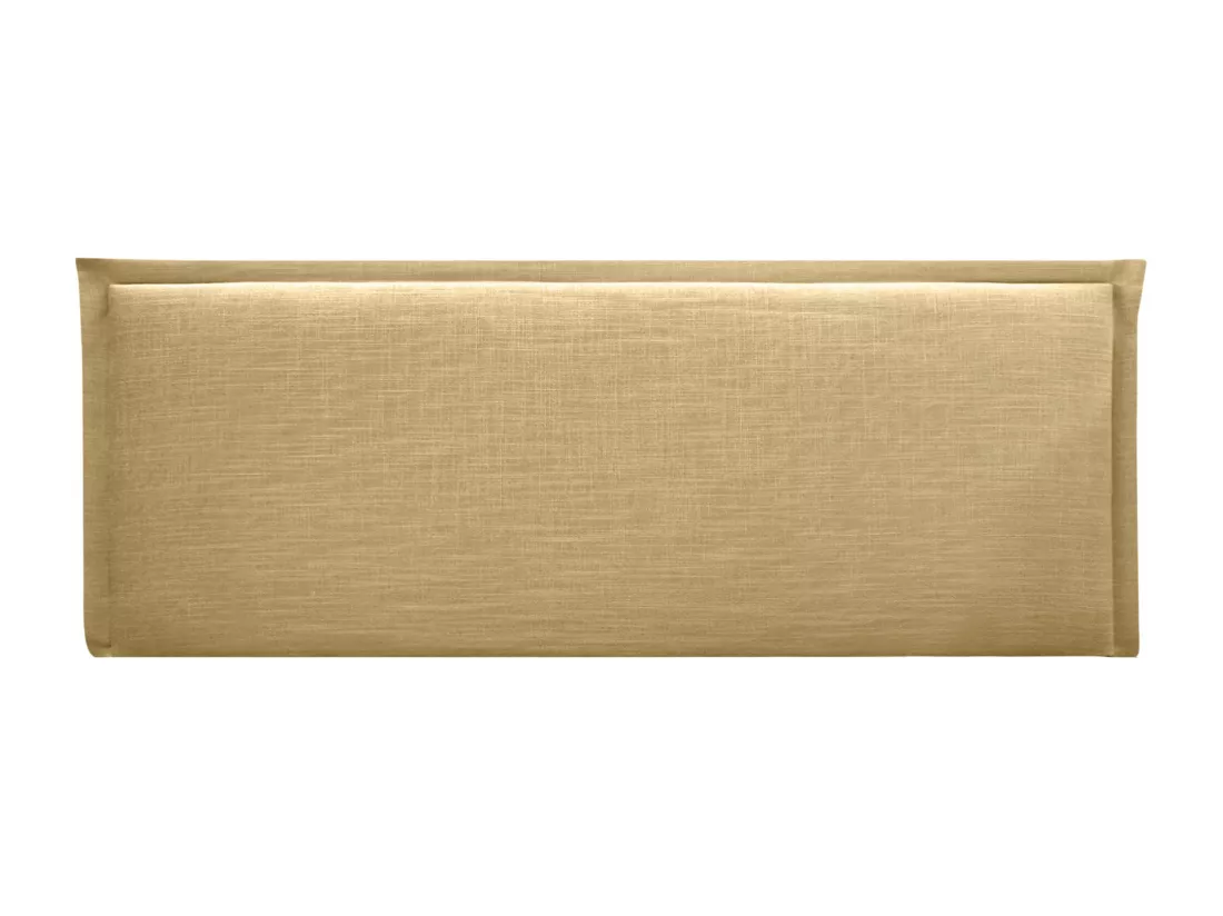 DHOME Tête de lit en lin naturel uni avec passepoils 160x50cm Lits 150/160 - Moutarde